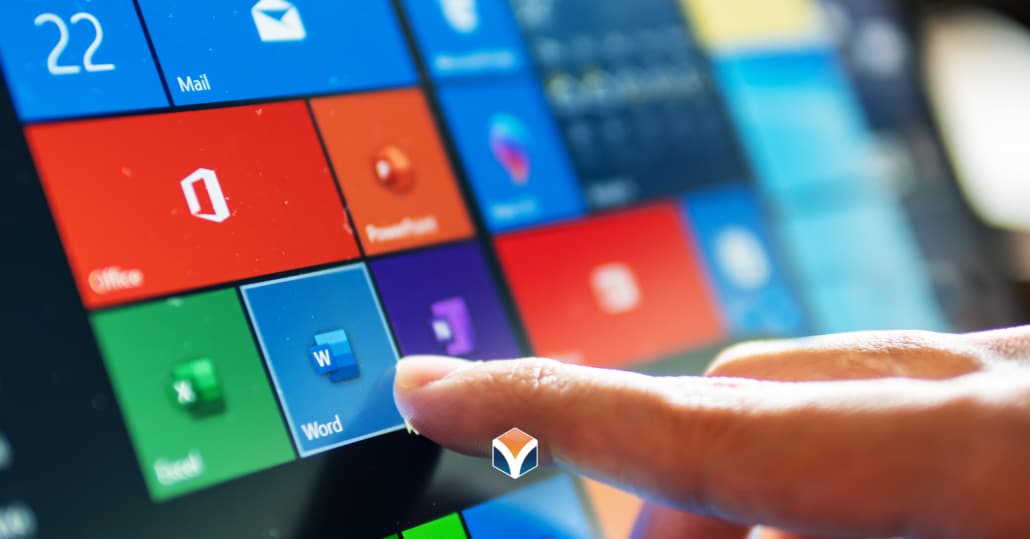 screen with microsoft office apps