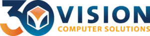 Vision Computer Solutions 30th Anniversary Logo