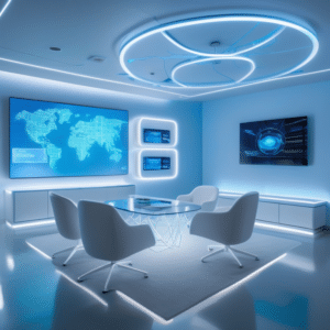 Futuristic office for a MSP or Managed Service Provider