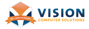 Vision Computer Solutions 30th Anniversary Edition Logo