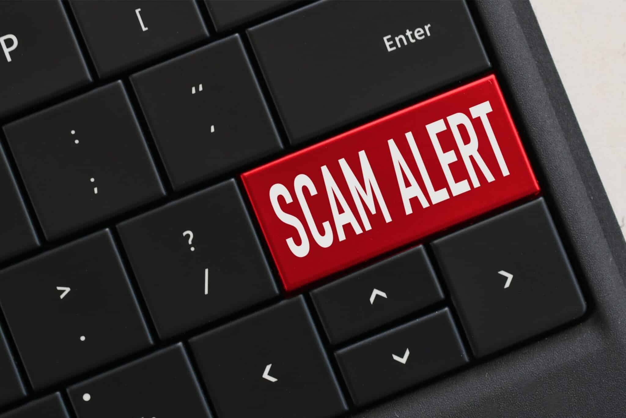 Pig Butchering Scams Alert Button